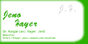 jeno hayer business card